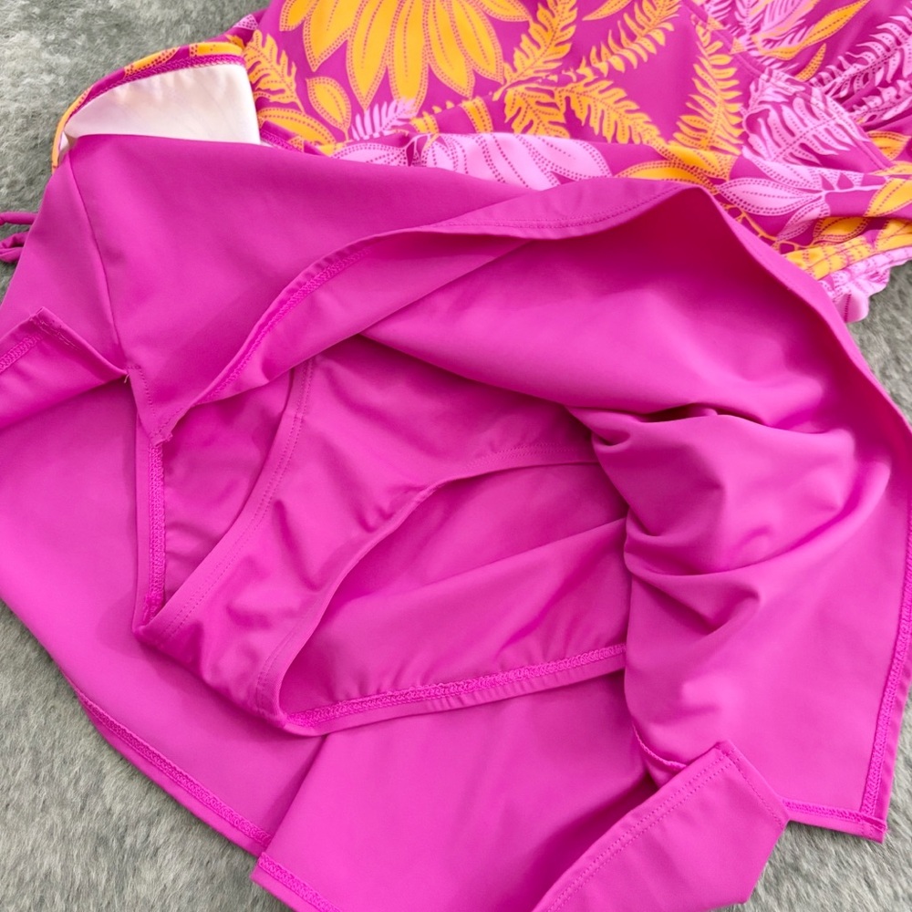 Denim & Co. Beach Ruched Side Swim Dress 10 - Picture 6 of 13